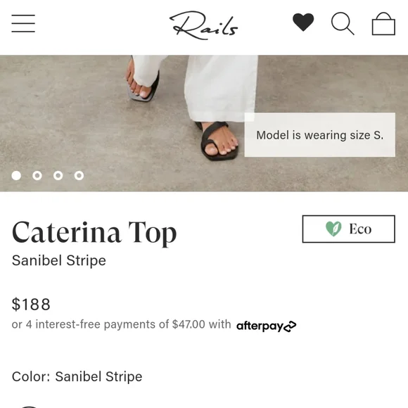 Rails Caterina Top in Powder White, Size Medium - Picture 6 of 16